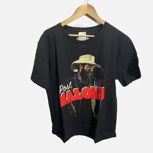 Post Malone Graphic T-Shirt Black Cowboy Hat Country Style 36881036 Womens XL